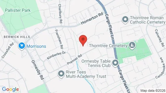 Apartments for rent i Middlesbrough - Cleveland - kort over placeringen