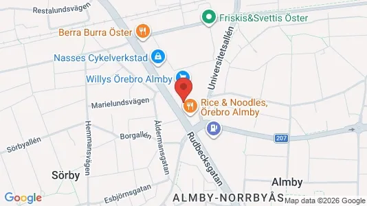 Apartments for rent i Örebro - kort over placeringen