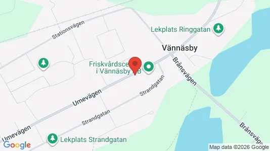 Apartments for rent i Vännäs - kort over placeringen