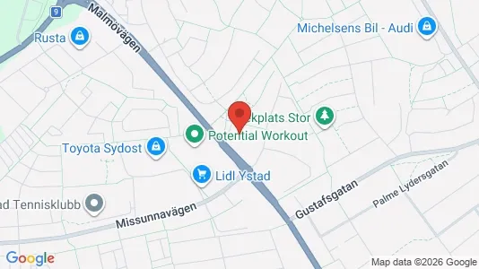 Apartments for rent i Ystad - kort over placeringen