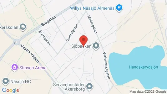 Apartments for rent i Nässjö - kort over placeringen