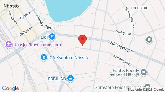 Apartments for rent i Nässjö - kort over placeringen