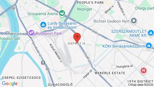 Apartments for rent i Budapest Ferencváros - kort over placeringen