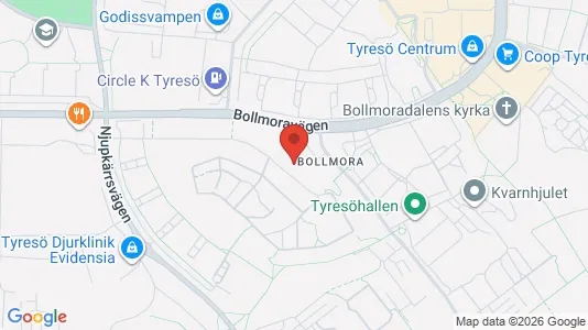 Apartments for rent i Tyresö - kort over placeringen