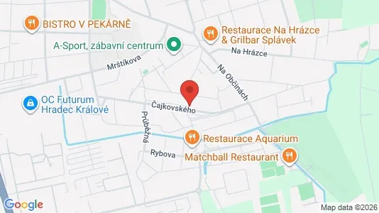 Apartments for rent i Hradec Králové - kort over placeringen