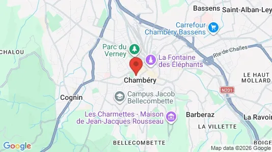 Apartments for rent i Chambéry - kort over placeringen