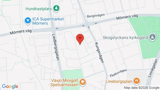 Apartments for rent i Växjö - kort over placeringen