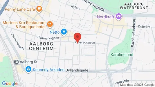 Apartments for rent i Aalborg Center - kort over placeringen