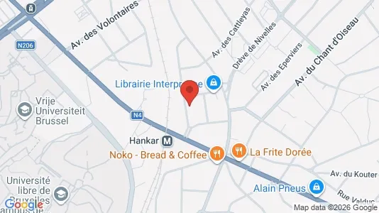 Apartments for rent i Brussels Oudergem - kort over placeringen