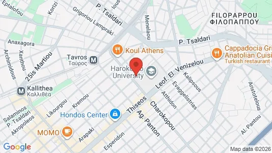 Apartments for rent i Kallithea - kort over placeringen