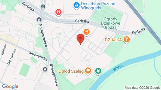 Apartments for rent i Poznań - kort over placeringen