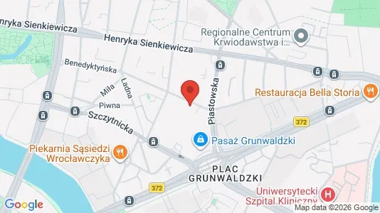 Apartments for rent i Wrocław - kort over placeringen