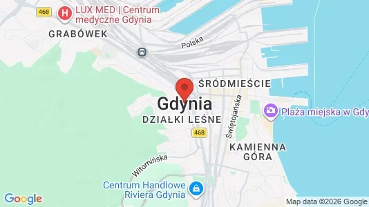Rooms for rent i Gdynia - kort over placeringen