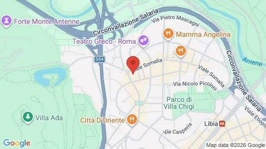 Apartments for rent i Roma Municipio II – Parioli/Nomentano - kort over placeringen