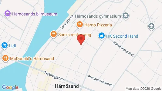 Apartments for rent i Härnösand - kort over placeringen
