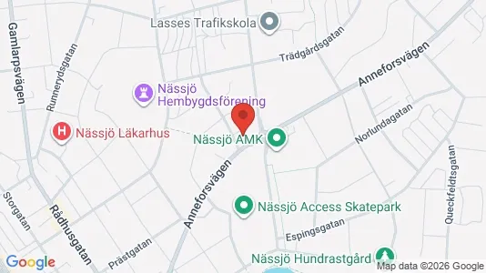 Apartments for rent i Nässjö - kort over placeringen