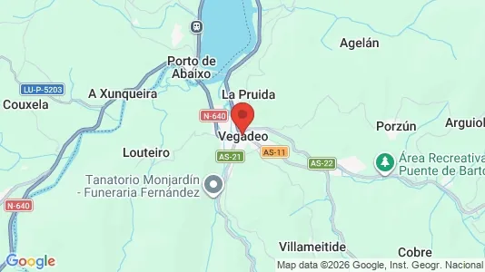 Apartments for rent i Vegadeo - kort over placeringen