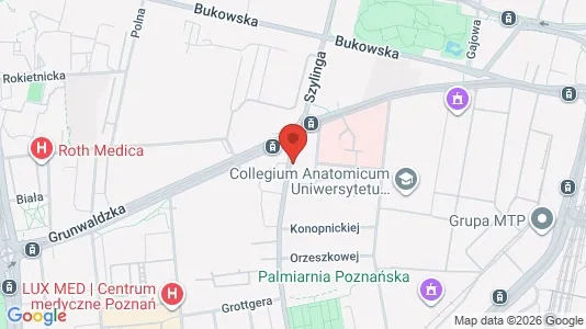 Apartments for rent i Poznań - kort over placeringen