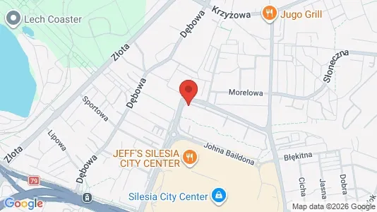 Apartments for rent i Katowice - kort over placeringen