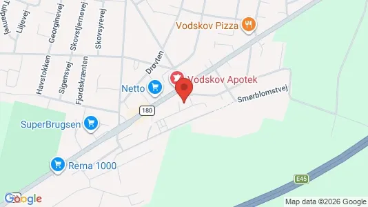 Apartments for rent i Vodskov - kort over placeringen
