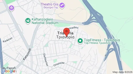 Apartments for rent i Thessaloniki - kort over placeringen