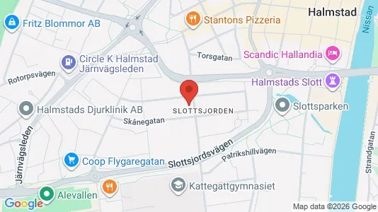 Apartments for rent i Halmstad - kort over placeringen