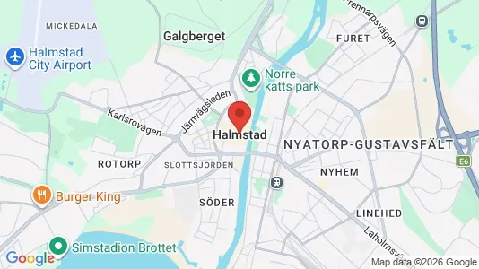 Houses for rent i Halmstad - kort over placeringen