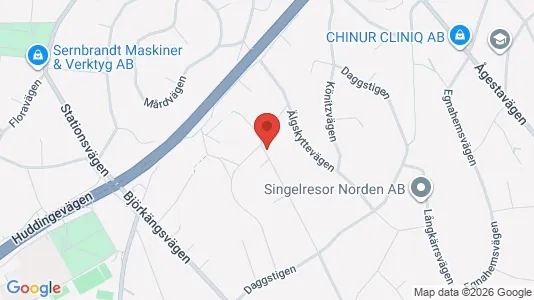 Rooms for rent i Huddinge - kort over placeringen