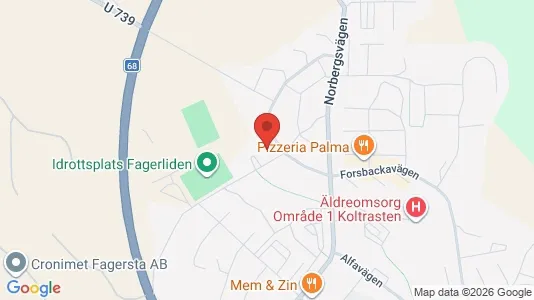 Apartments for rent i Fagersta - kort over placeringen