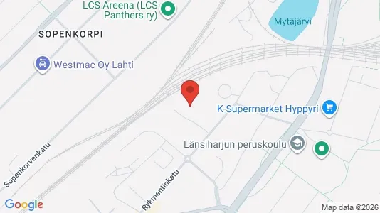 Apartments for rent i Lahti - kort over placeringen