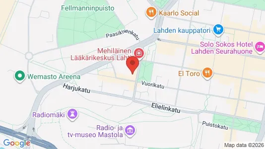 Apartments for rent i Lahti - kort over placeringen