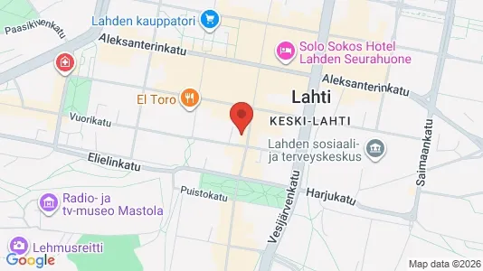 Apartments for rent i Lahti - kort over placeringen