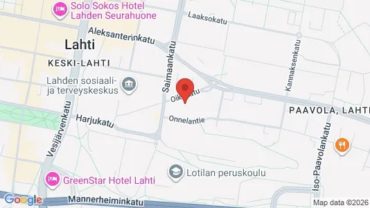 Apartments for rent i Lahti - kort over placeringen
