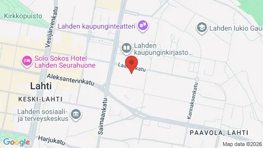Apartments for rent i Lahti - kort over placeringen
