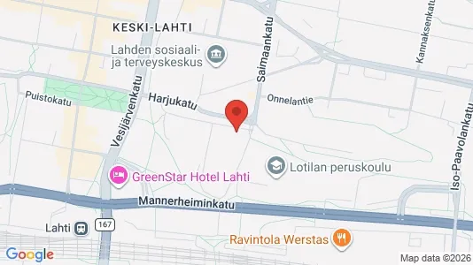 Apartments for rent i Lahti - kort over placeringen