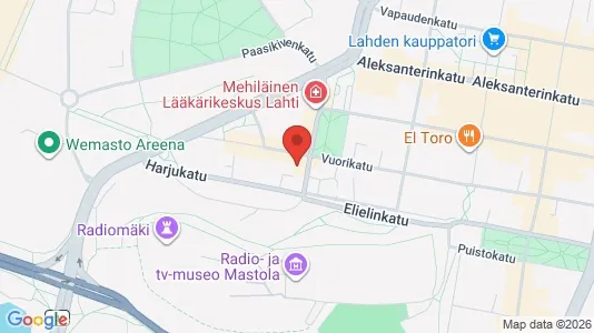 Apartments for rent i Lahti - kort over placeringen