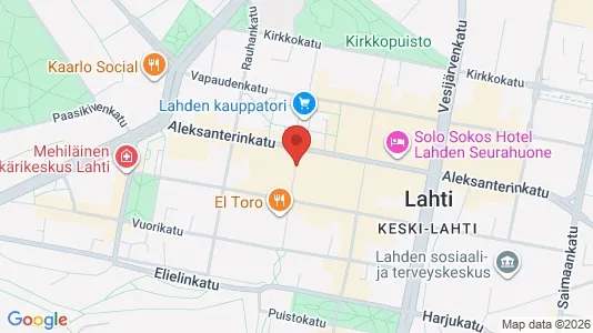 Apartments for rent i Lahti - kort over placeringen