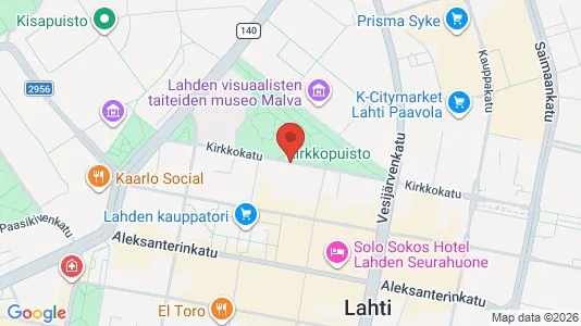 Apartments for rent i Lahti - kort over placeringen