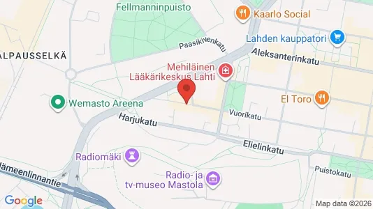 Apartments for rent i Lahti - kort over placeringen