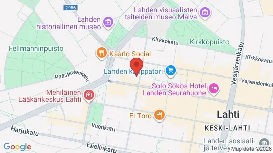 Apartments for rent i Lahti - kort over placeringen