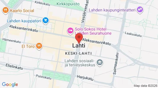 Apartments for rent i Lahti - kort over placeringen