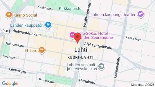 Apartments for rent i Lahti - kort over placeringen