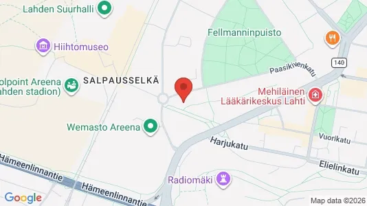 Apartments for rent i Lahti - kort over placeringen