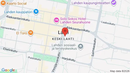 Apartments for rent i Lahti - kort over placeringen