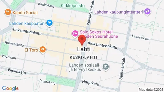 Apartments for rent i Lahti - kort over placeringen