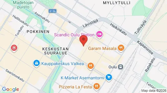 Apartments for rent i Oulu - kort over placeringen
