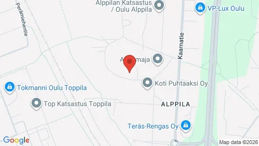 Apartments for rent i Oulu - kort over placeringen