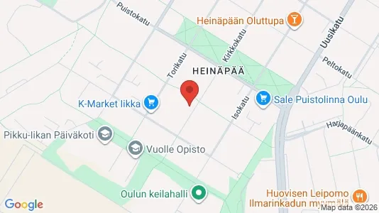 Apartments for rent i Oulu - kort over placeringen