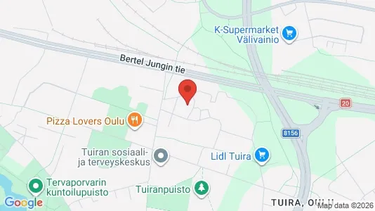 Apartments for rent i Oulu - kort over placeringen