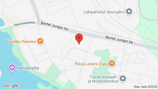 Apartments for rent i Oulu - kort over placeringen